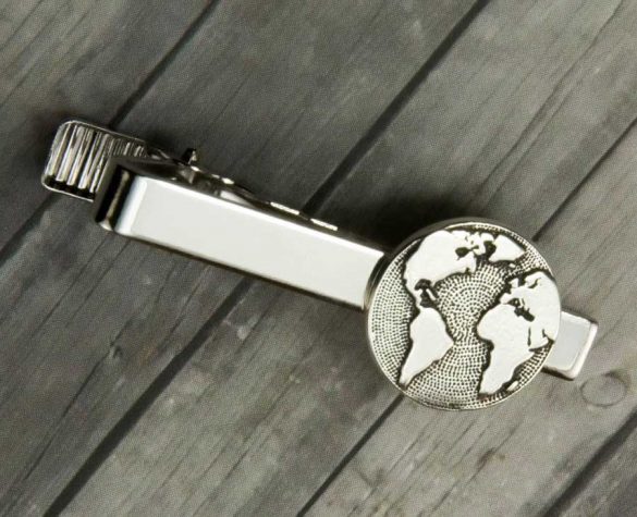 Globe Tie Clip