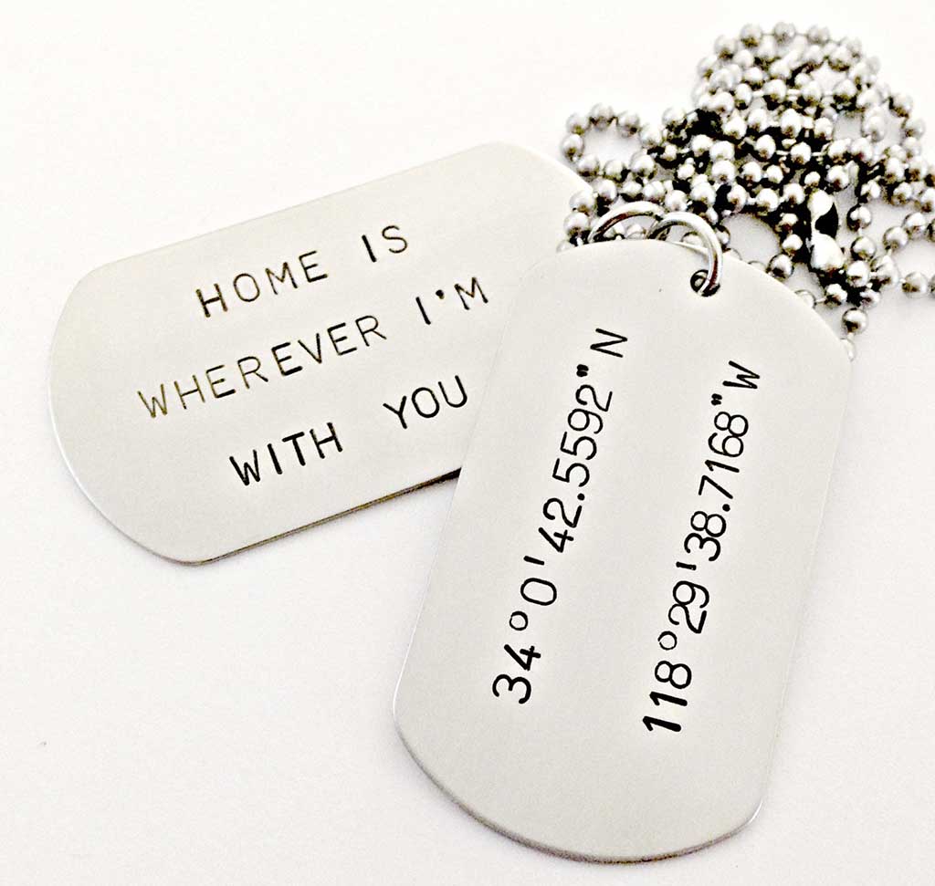 'Home Is Wherever I'm With You' Men's Necklace