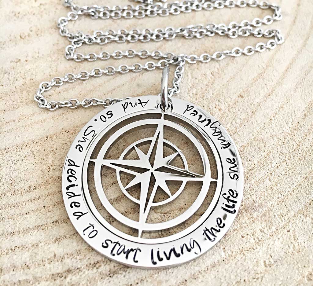 Inspirational Compass Necklace