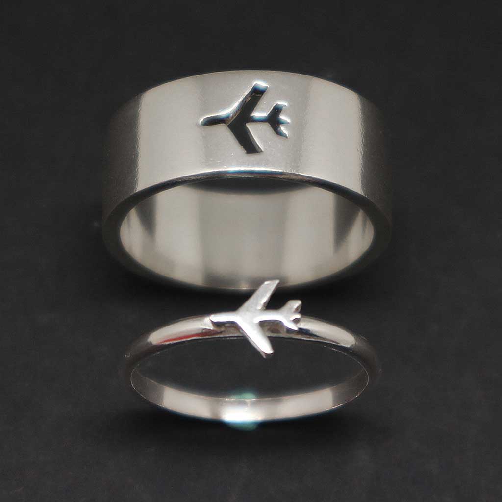 His & Hers Plane Promise Ring