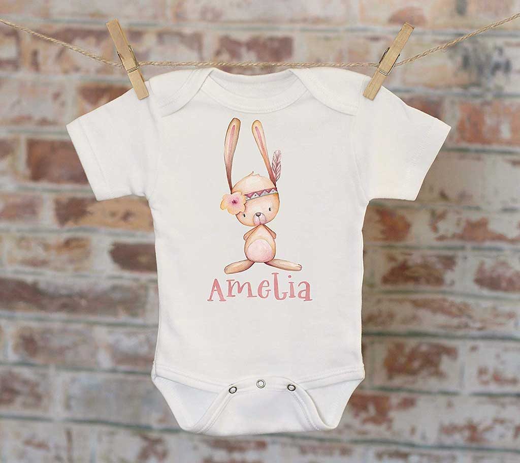 Boho Bunny Baby Onesie