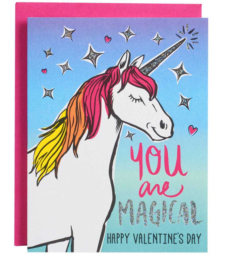 Magical Unicorn Valentine's Day Card