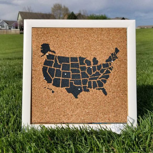 USA Map Corkboard